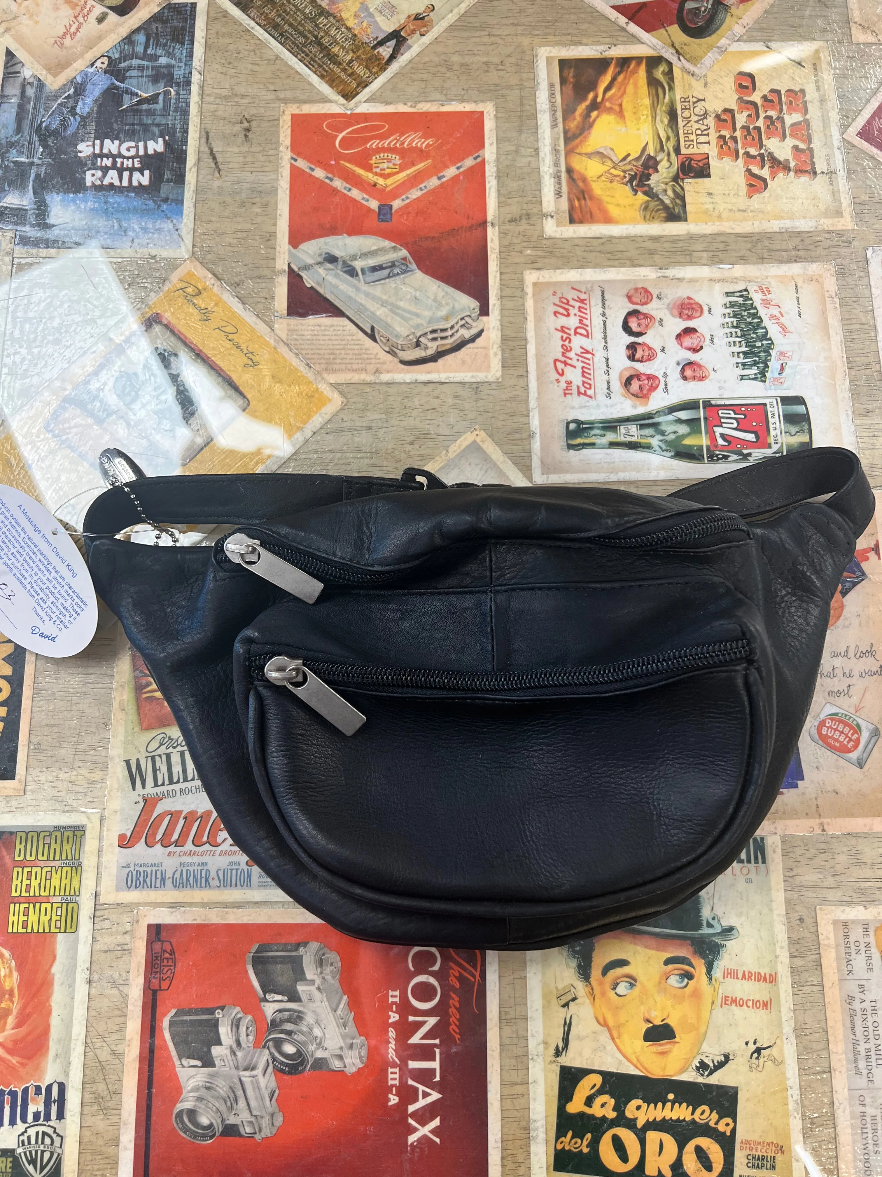 David King Leather Two Zip Waist Pack- $29.99