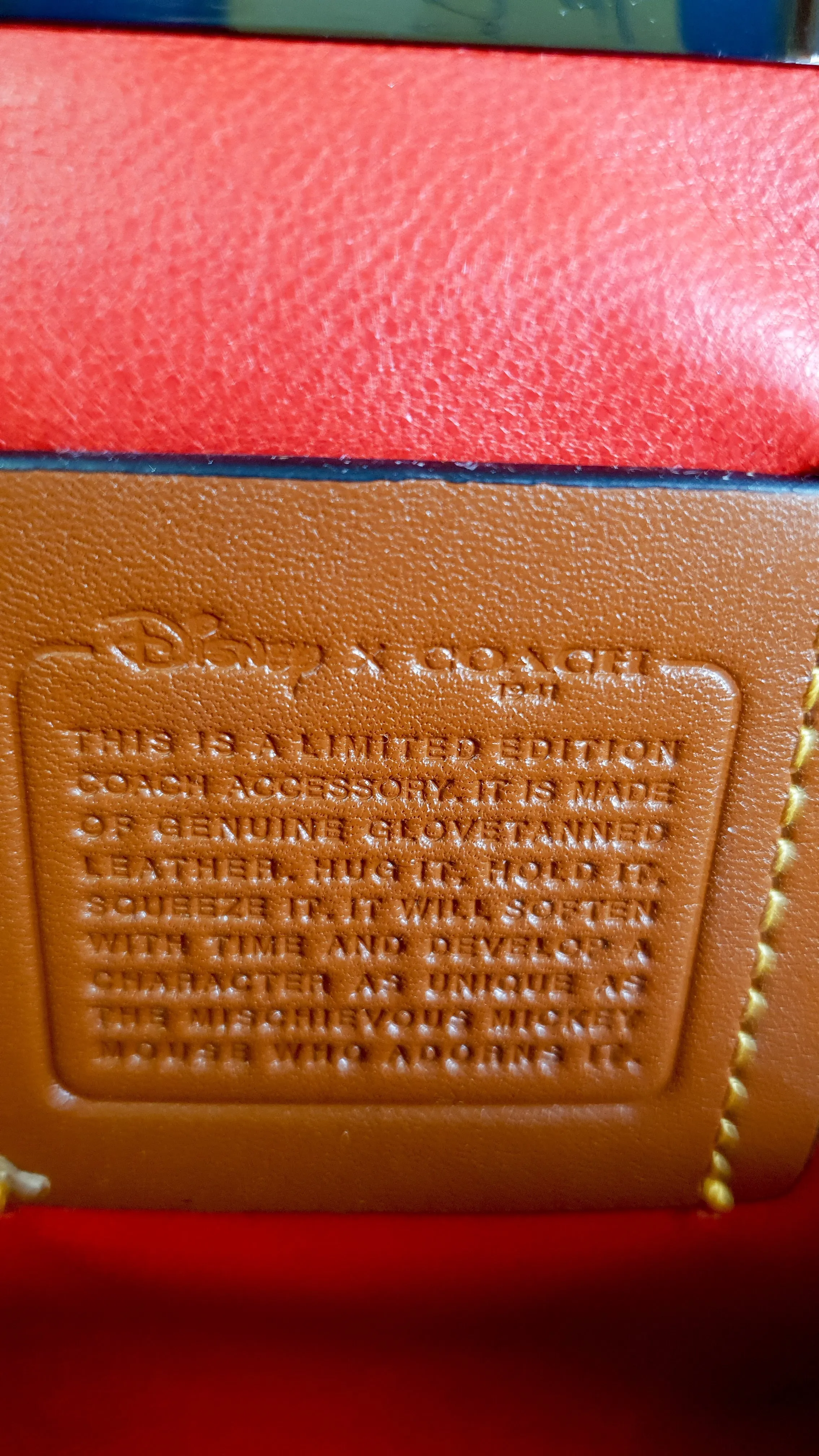 Disney x Coach Mickey Ears Clutch Wristlet in Black Glovetanned Leather - Coach 65794