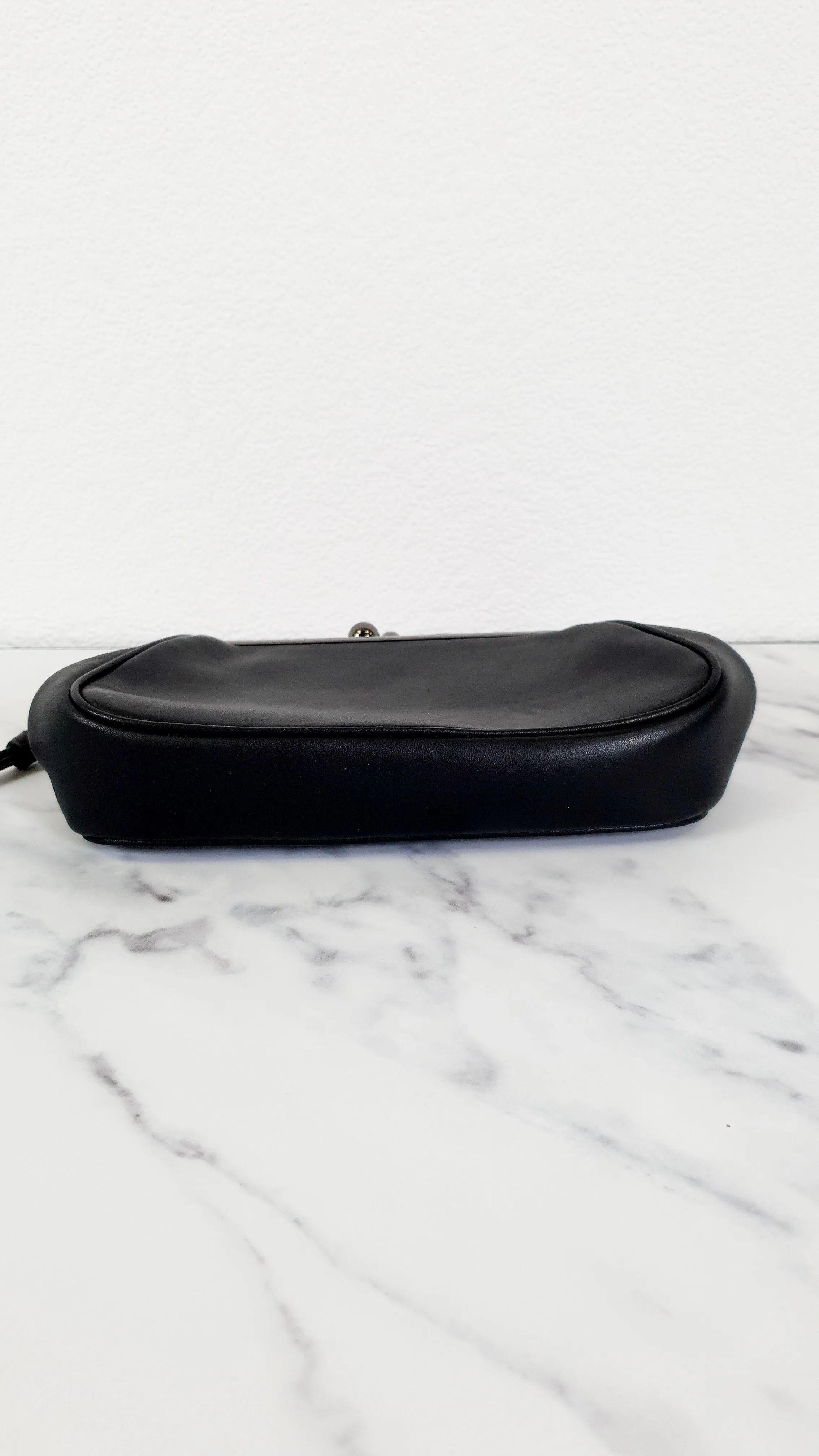 Disney x Coach Mickey Ears Clutch Wristlet in Black Glovetanned Leather - Coach 65794