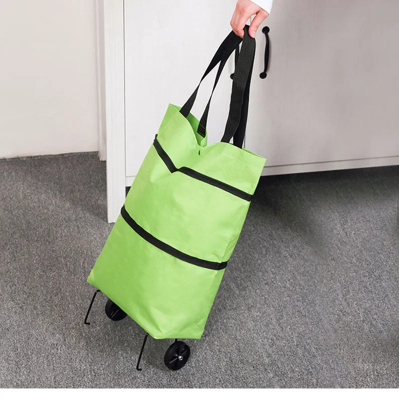 Foldable Shopping Pull Cart Trolley Bag With Wheels