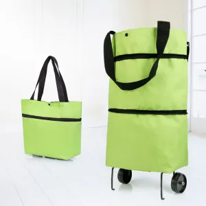 Foldable Shopping Pull Cart Trolley Bag With Wheels