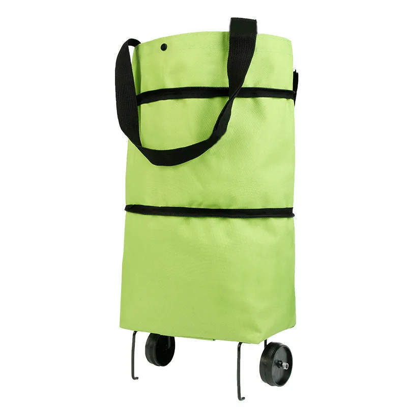 Foldable Shopping Pull Cart Trolley Bag With Wheels