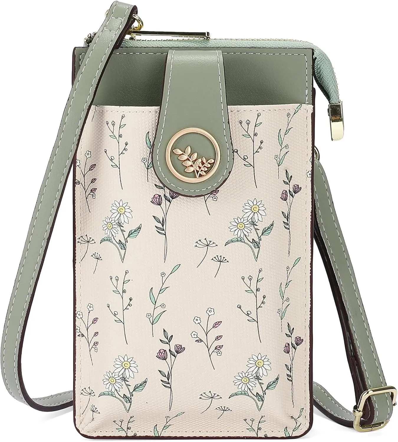 GAEKEAO Small Crossbody Bags for Women Leather Cell Phone Purse Bag Wallet with RFID Blocking Credit Card Slots