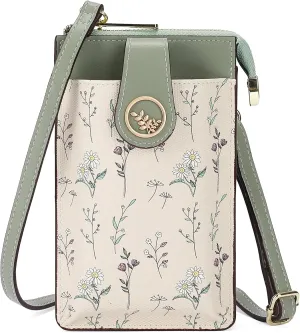 GAEKEAO Small Crossbody Bags for Women Leather Cell Phone Purse Bag Wallet with RFID Blocking Credit Card Slots