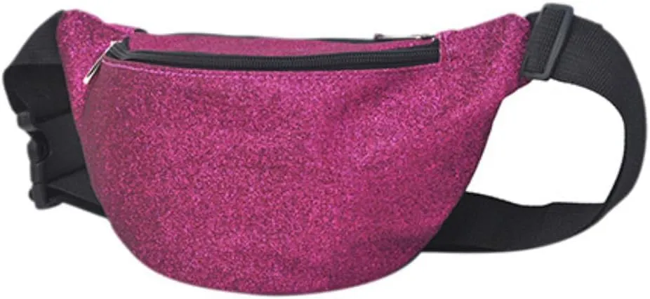 Glitter Cheer Fanny Waist Pack - Cheer | Dance | Gymnastics | Coach | Team Gift | Coach Gift |Competition | Nationals | Cheer Fanny Pack (Glitter-Hot Pink)
