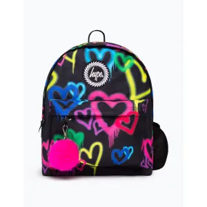 Hype Black Graffiti Heart Backpack Rtlr201