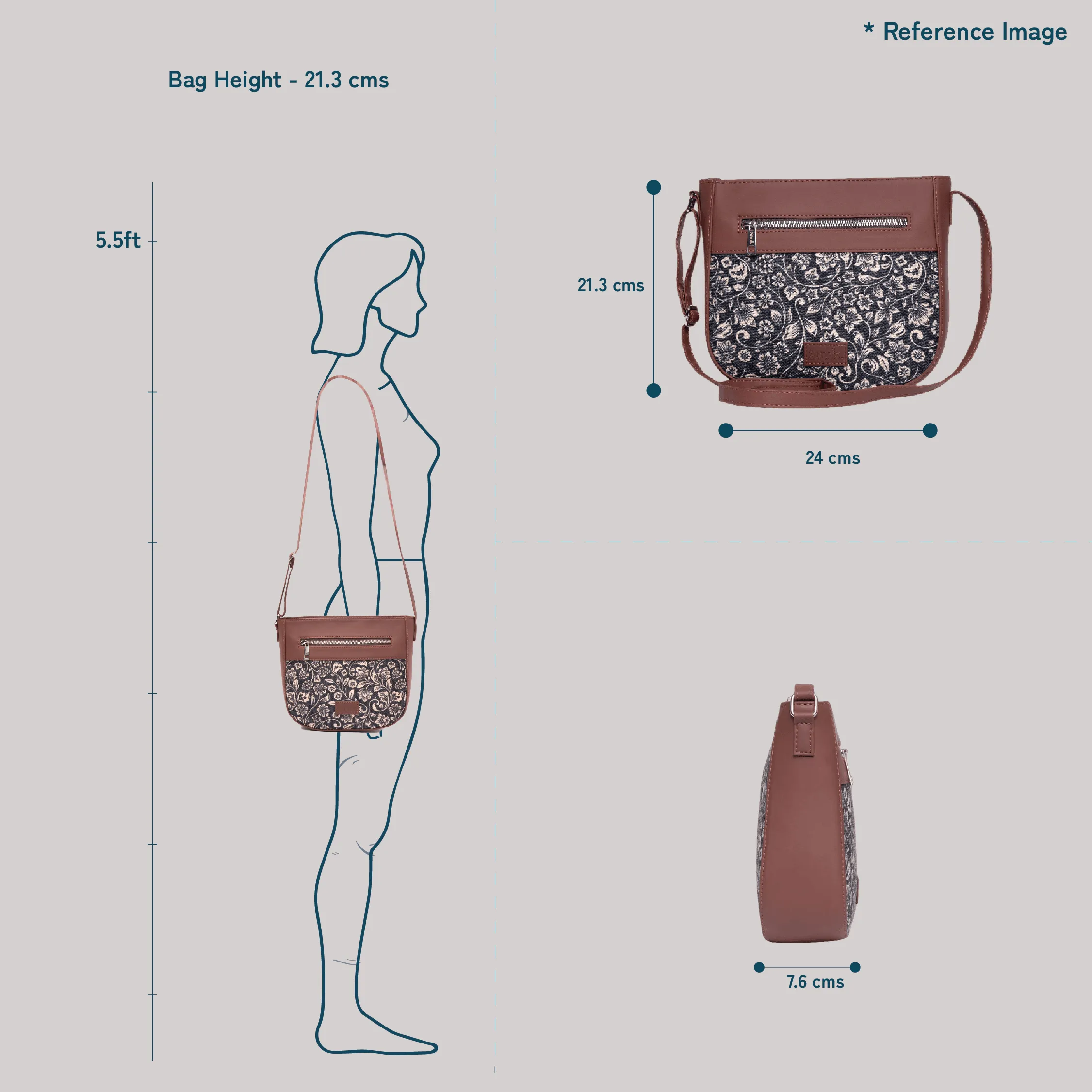 Ikat GreRe U-Shaped Sling Bag