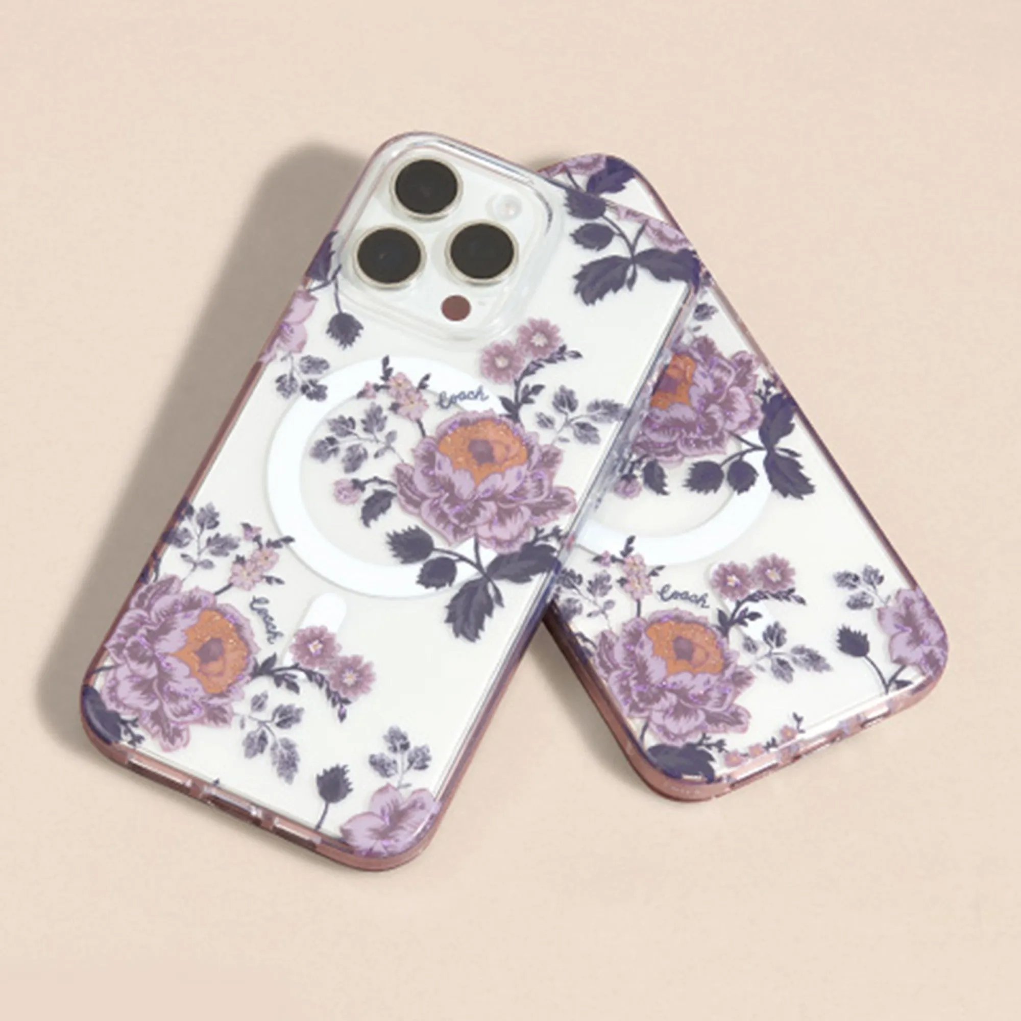 iPhone 15 Pro Max Coach Protective Case w/MagSafe - Moody Floral - 15-12463