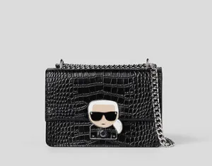Karl Lagerfeld K Konik In Black Croc For Women
