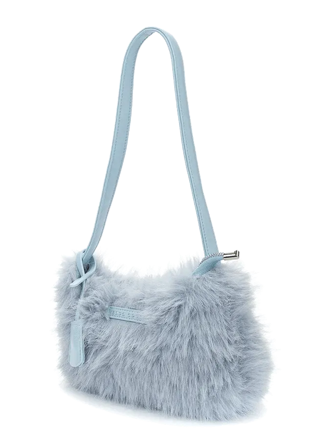 Keddo Couture Baby Blue Faux Fur Handbag