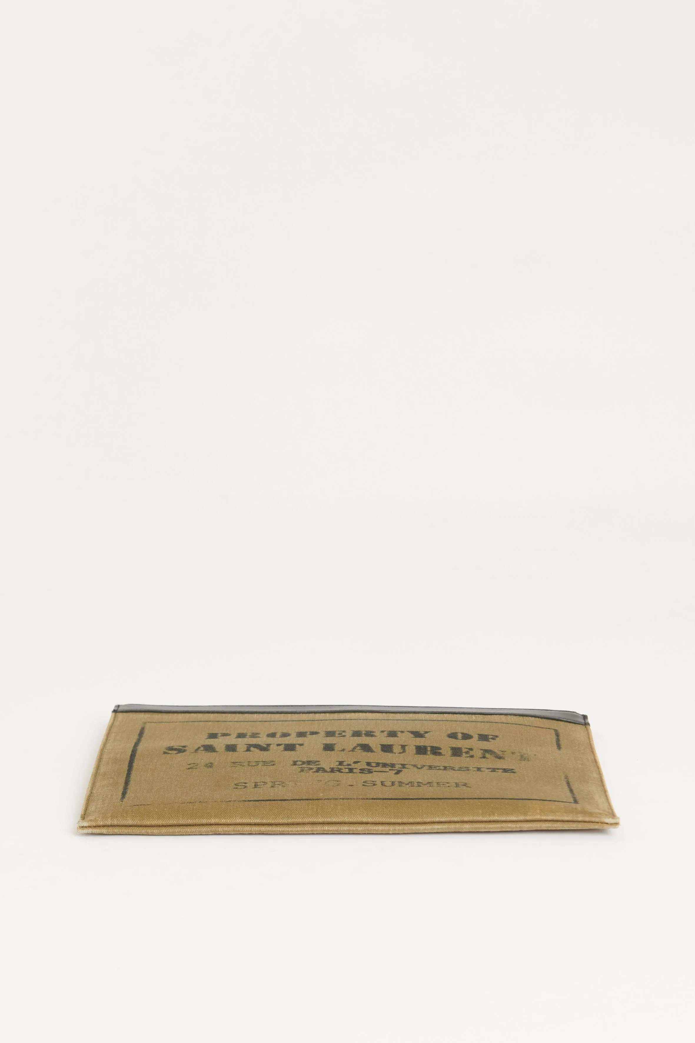 Khaki Canvas Property Of Preowned Clutch