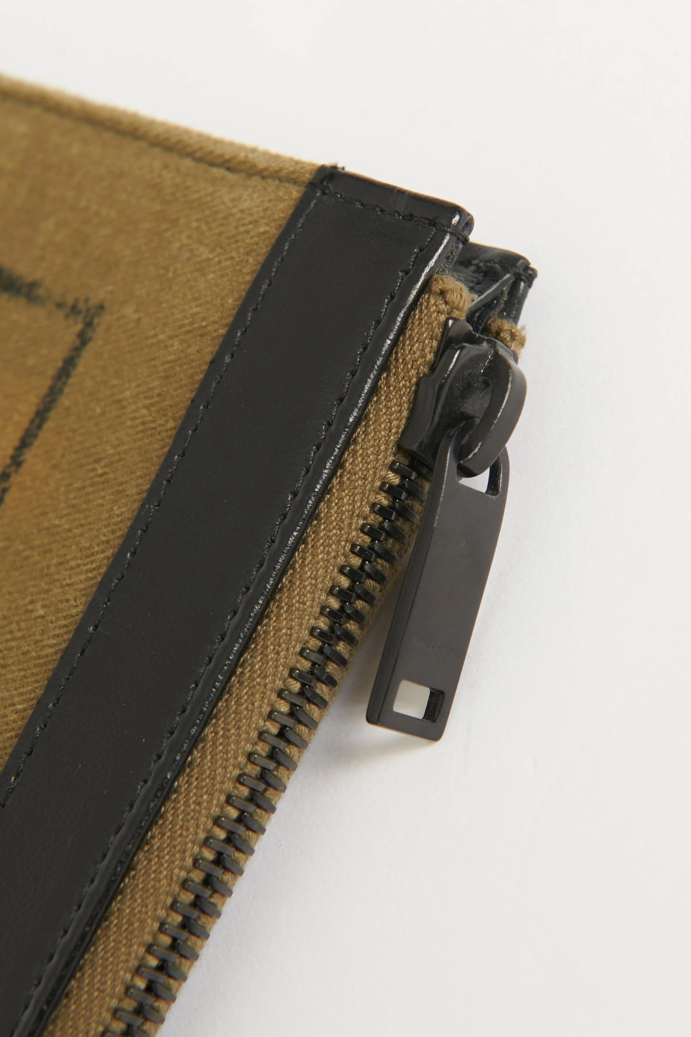 Khaki Canvas Property Of Preowned Clutch