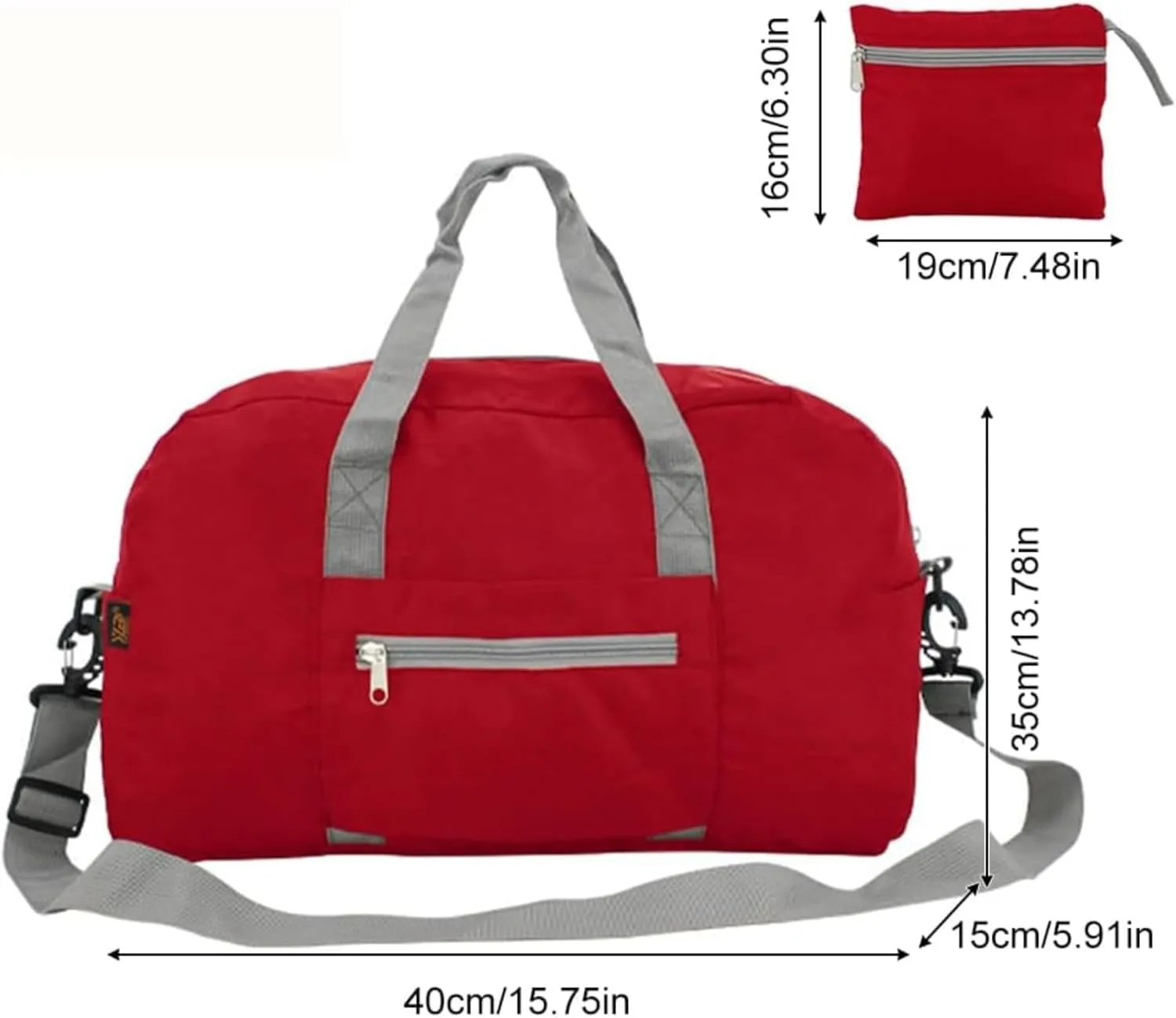 Large Capacity Foldable Storage Bags, Portable Outdoor Camping Organizers with Shoulder Straps, for Beach, Picnic, Road Trip (Red)