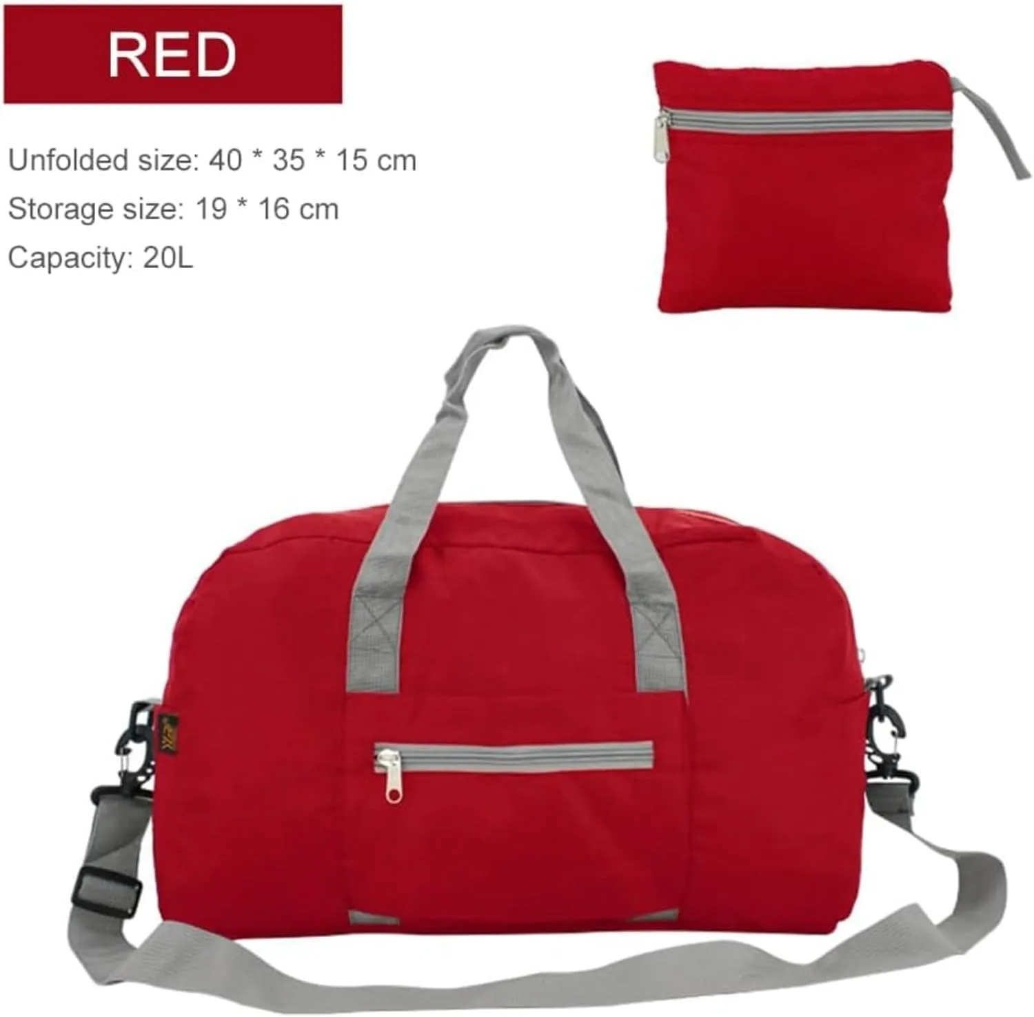 Large Capacity Foldable Storage Bags, Portable Outdoor Camping Organizers with Shoulder Straps, for Beach, Picnic, Road Trip (Red)