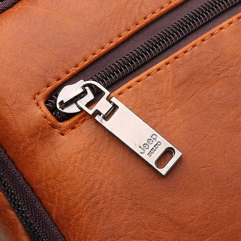 Luxury JEEP Leather Messenger Bag - 3 Colors