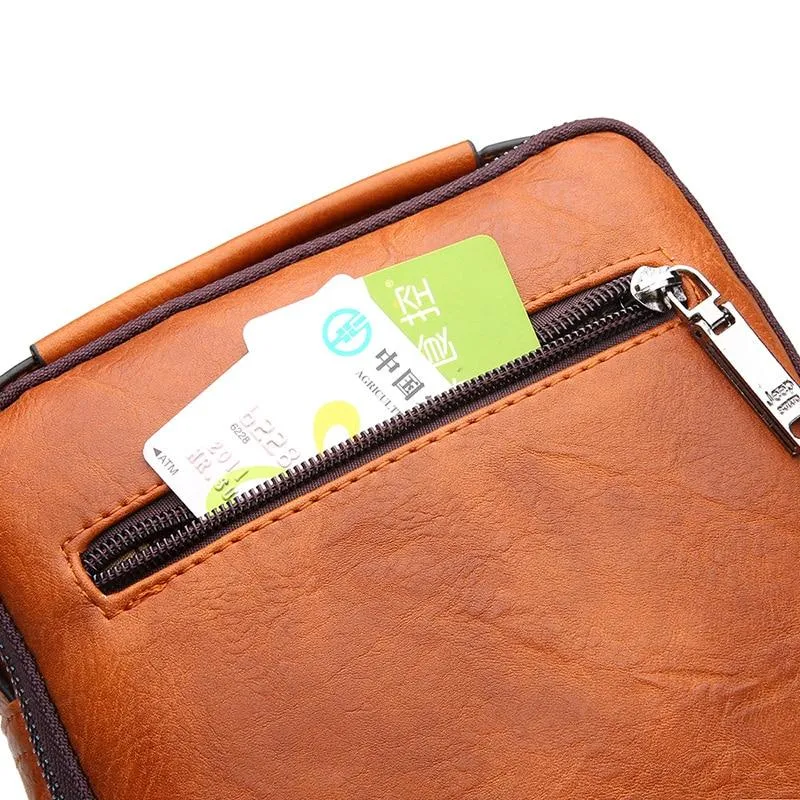 Luxury JEEP Leather Messenger Bag - 3 Colors