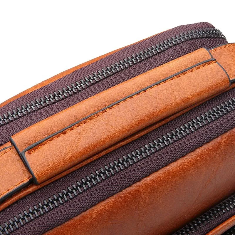 Luxury JEEP Leather Messenger Bag - 3 Colors