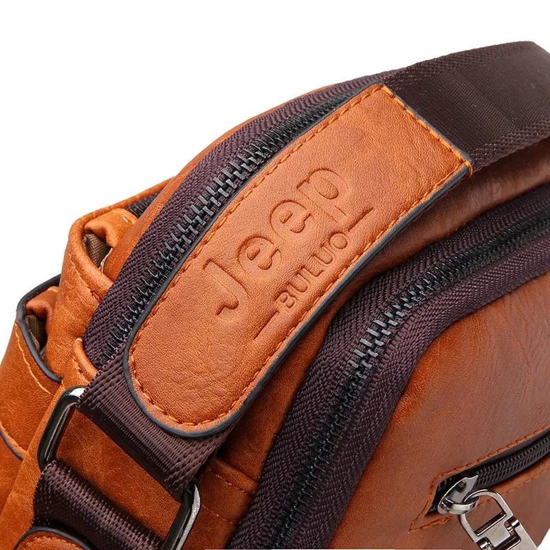 Luxury JEEP Leather Messenger Bag - 3 Colors