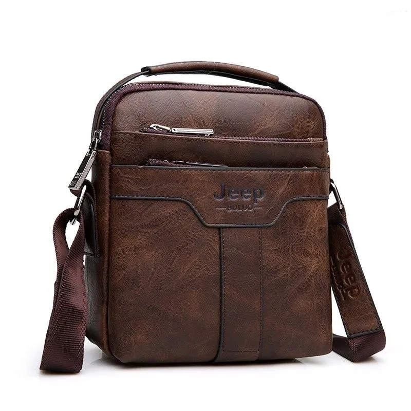 Luxury JEEP Leather Messenger Bag - 3 Colors