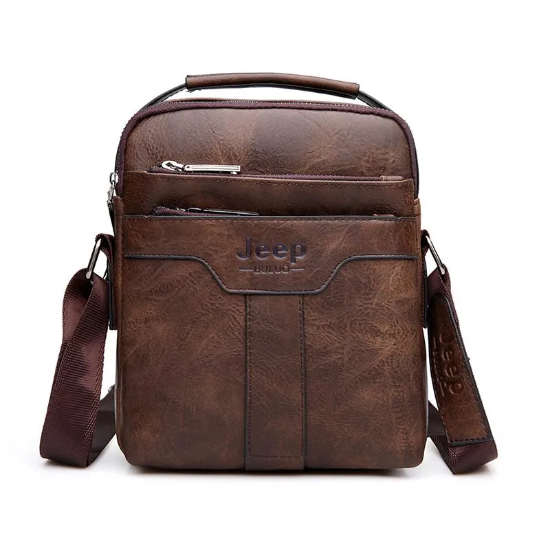 Luxury JEEP Leather Messenger Bag - 3 Colors
