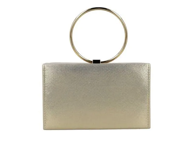 Menbur Gold Diamante Tassel Box Clutch Bag