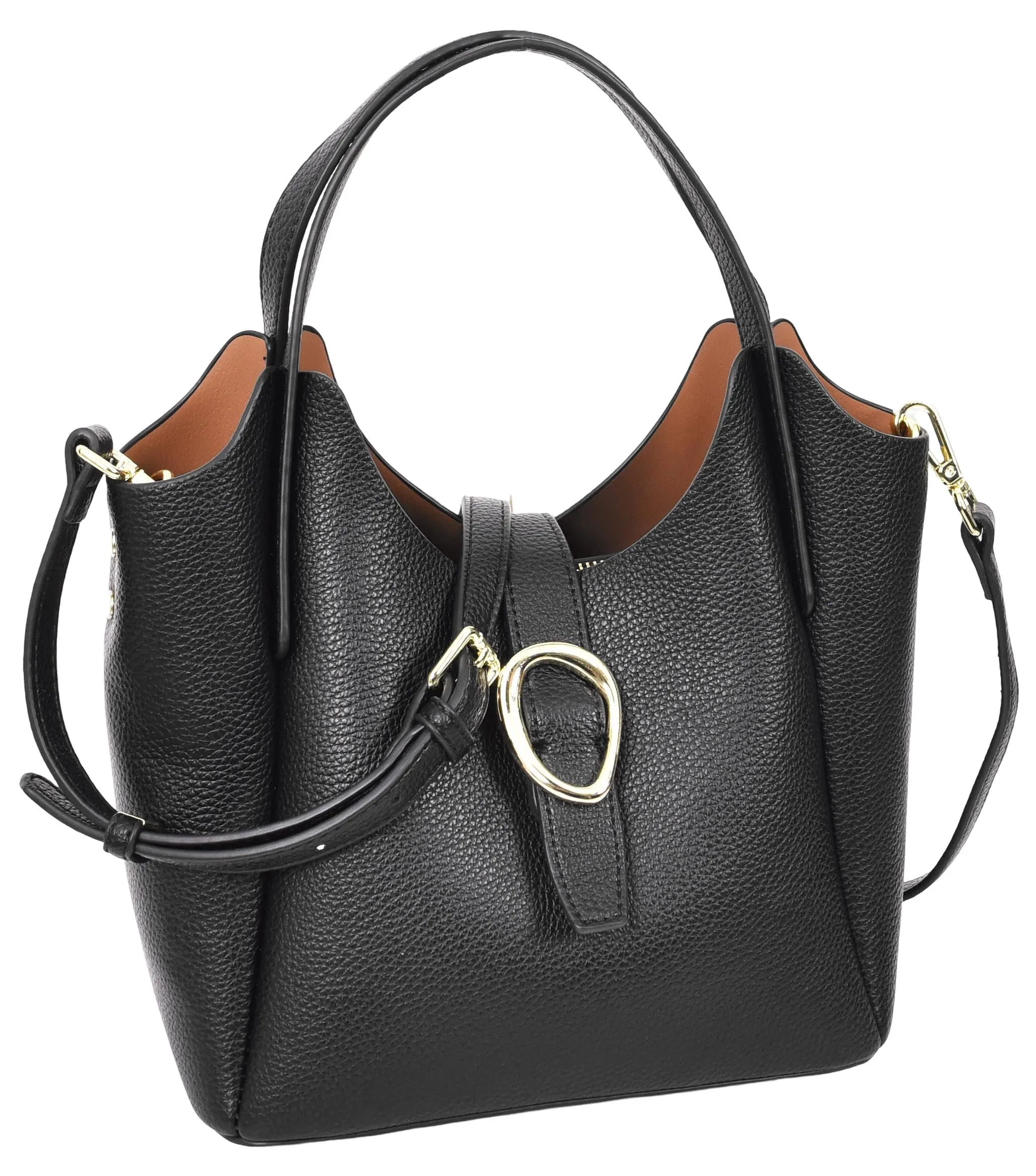 Montreal  Women's Small Faux Leather Shoulder Handbag Black 