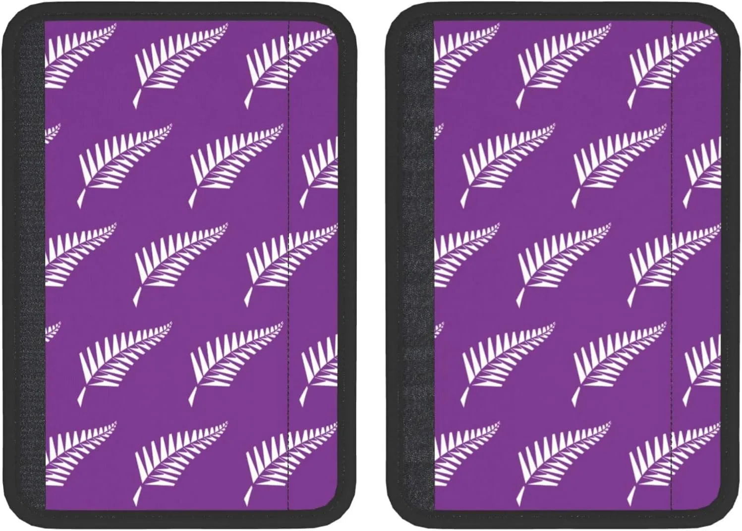 New Zealand Maori Fern Car Seat Belt Cover Pad Soft Comfortable Strap Shoulder Pad for Car Seat Belt Harness/Bag Seat Belt Strap Shoulder Pad (2 Pack)