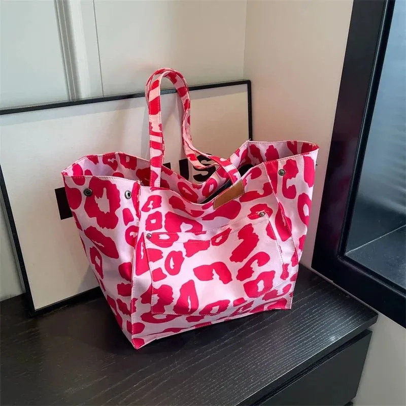 Oversized Leopard Prints Shoulder Bags for Women