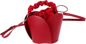 PartyKindom Red Bags for Women Handbag Bucket Purse Mini Bucket Bag Purse Women's Mini Bucket Bag Drawstring Closure
