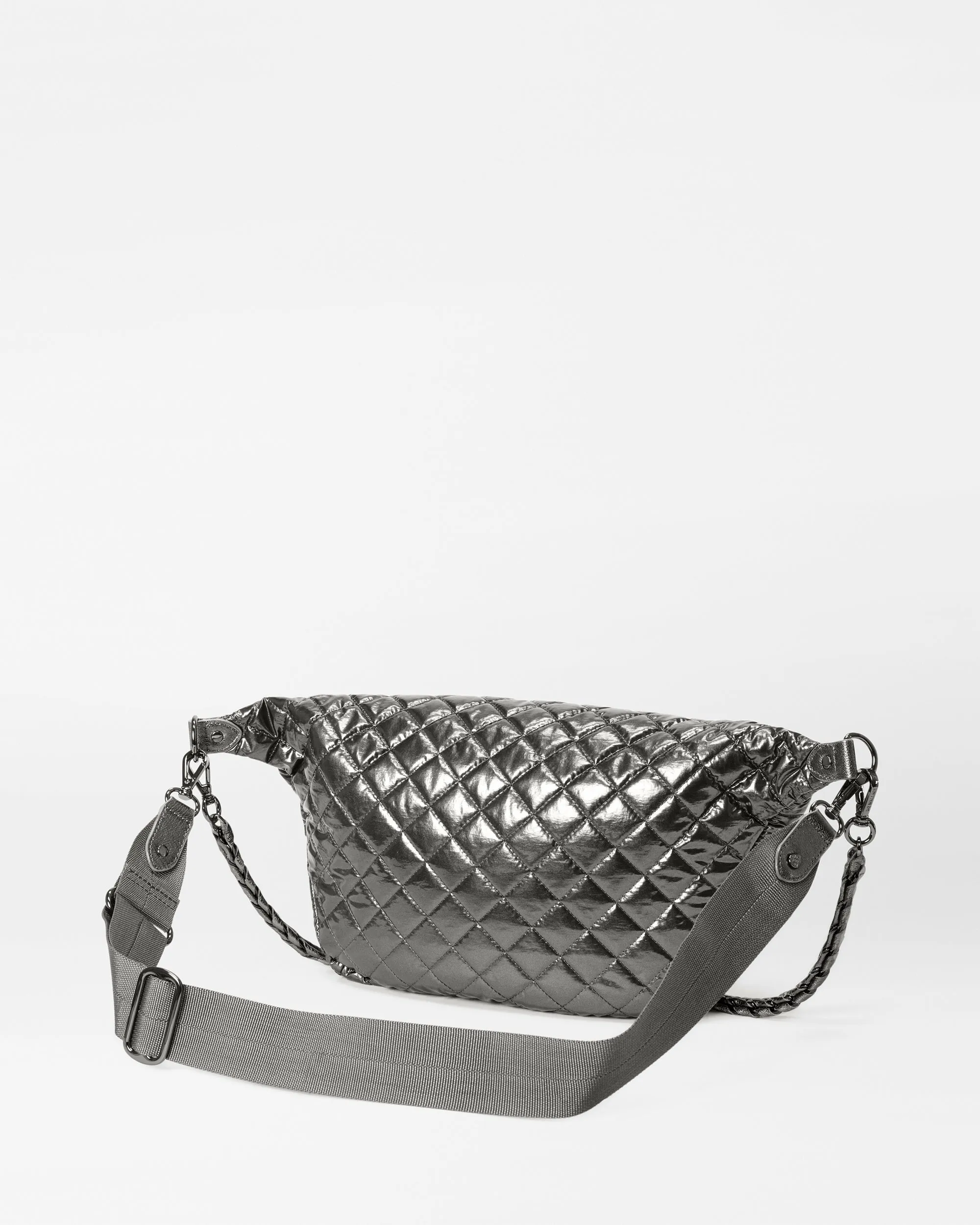 Pewter Metallic Crosby Crossbody Sling Bag