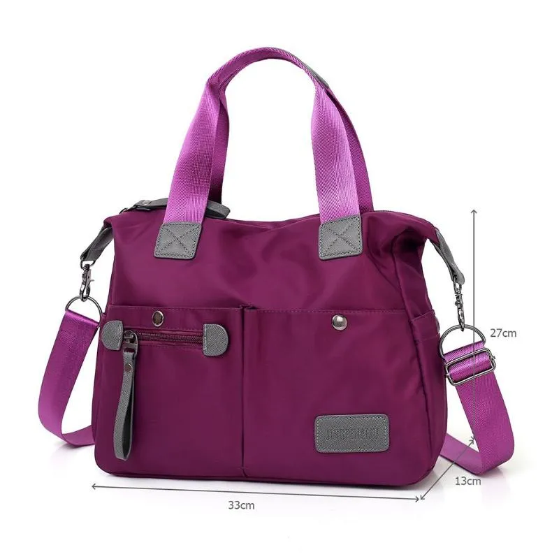 Sidiou Group Fashion Women Shoulder Bag Waterproof Solid Nylon  Sling Messenger Bag Tote Handbag