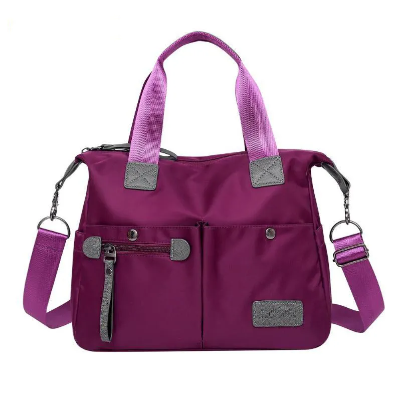 Sidiou Group Fashion Women Shoulder Bag Waterproof Solid Nylon  Sling Messenger Bag Tote Handbag