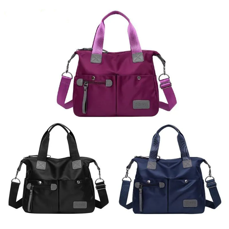 Sidiou Group Fashion Women Shoulder Bag Waterproof Solid Nylon  Sling Messenger Bag Tote Handbag