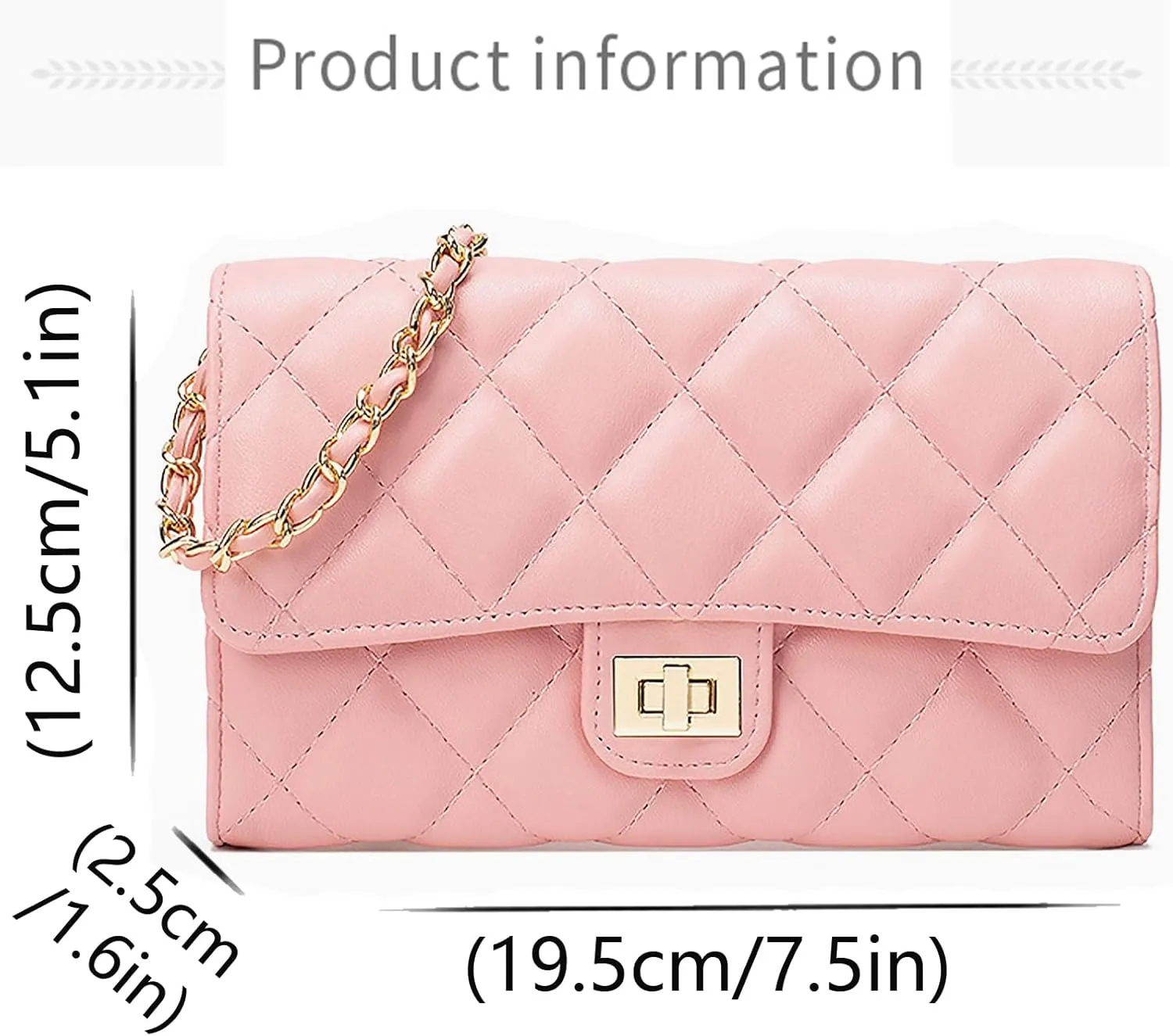 Small Purses for Women Quilted Crossbody Bags Ladies Trendy Shoulder Handbags Quilted Purses Women