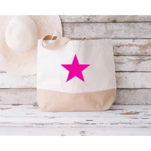 Star Range Natural Beach Bag by Crafty Clara