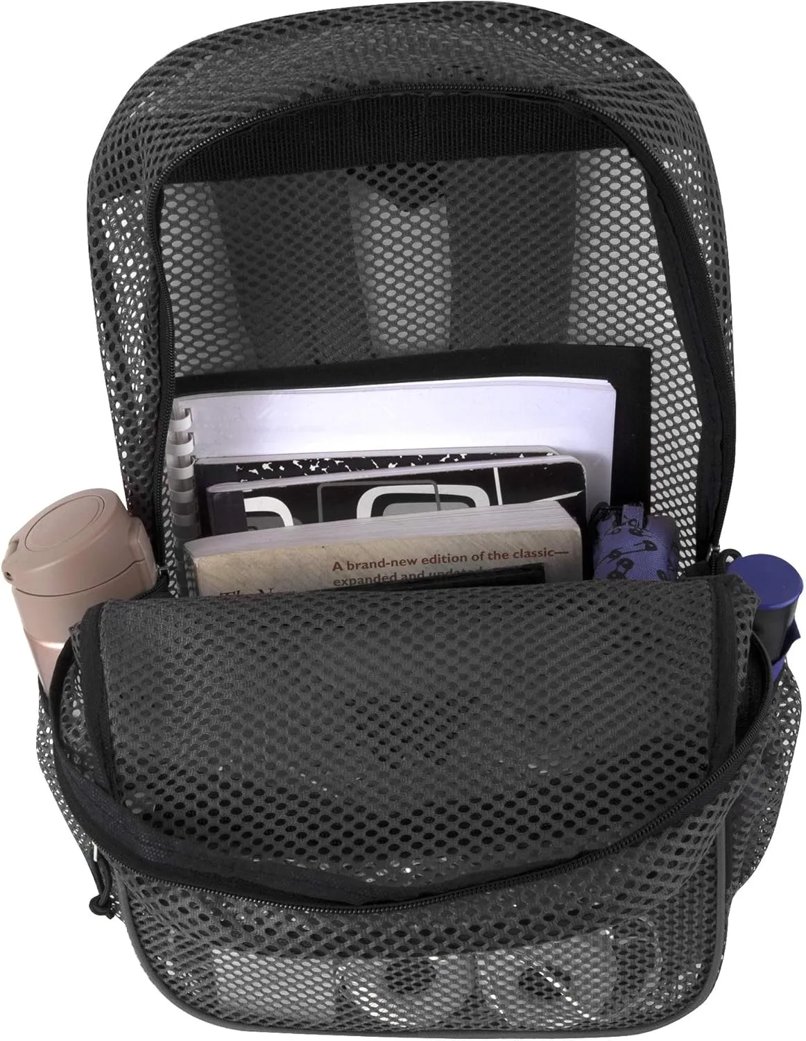 Summit Ridge Reflective Mesh School Backpack for Teens, Girls, Boys | Wire Frame Mesh Beach Backpack XL with Zipper (Gray)