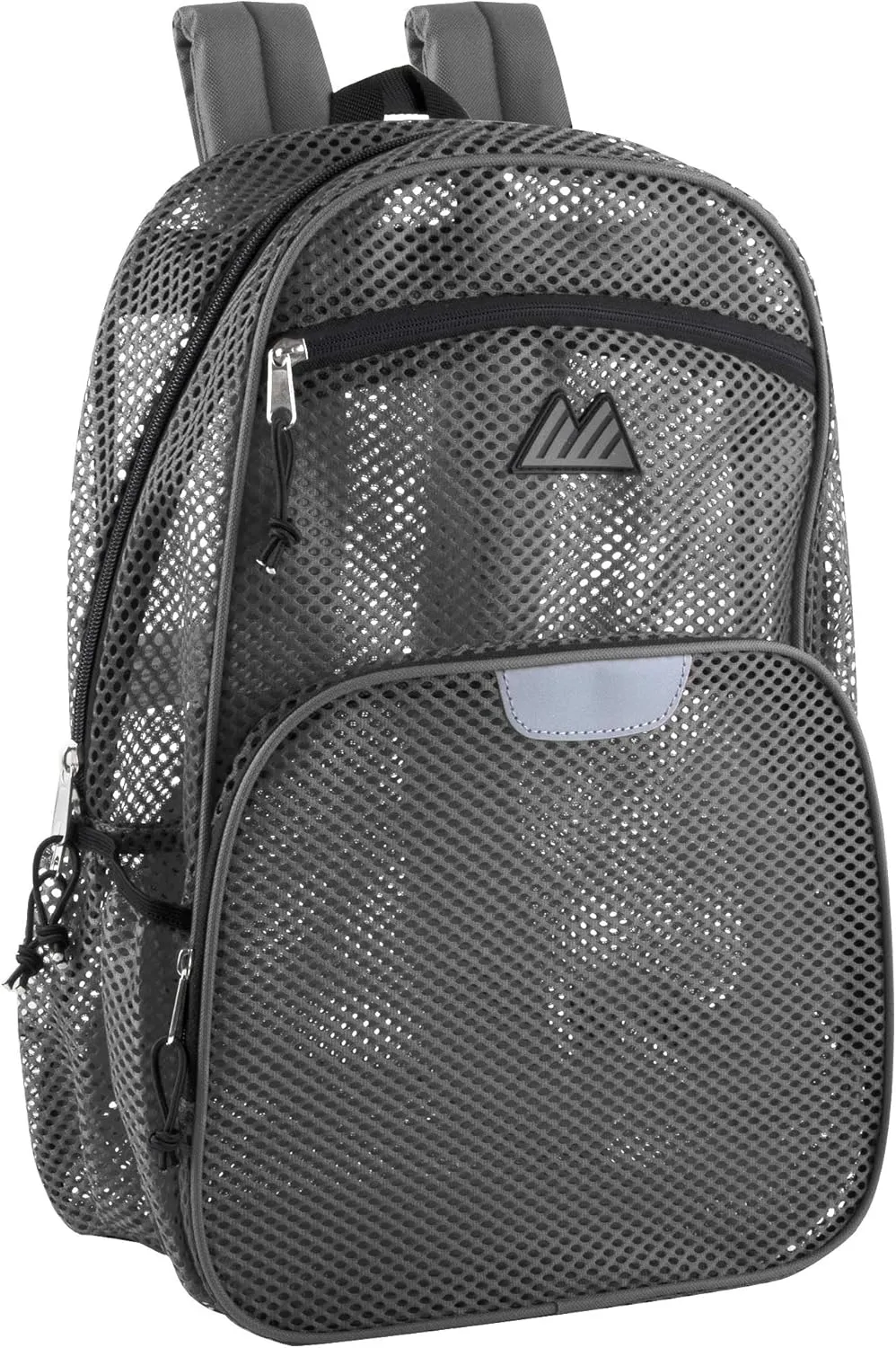 Summit Ridge Reflective Mesh School Backpack for Teens, Girls, Boys | Wire Frame Mesh Beach Backpack XL with Zipper (Gray)