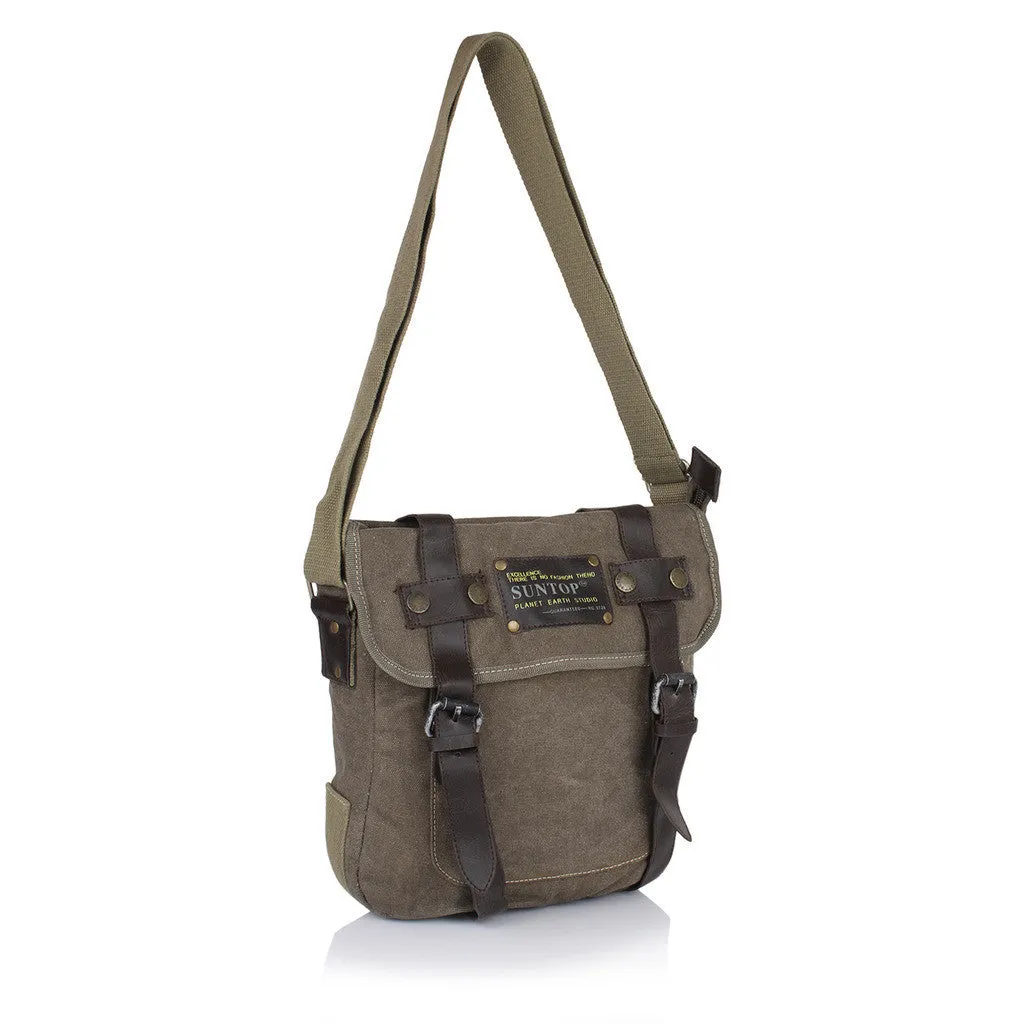 Suntop Men Brown Cotton, Canvas Sling Bag(Brown)