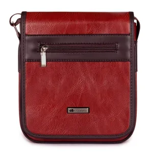 THE CLOWNFISH Enticer Series Synthetic 22 cms Hickory Messenger Bag