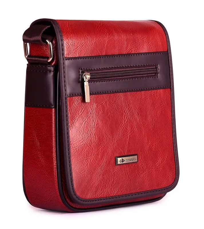 THE CLOWNFISH Enticer Series Synthetic 22 cms Hickory Messenger Bag
