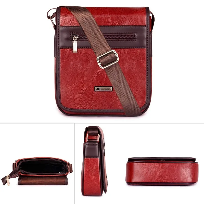 THE CLOWNFISH Enticer Series Synthetic 22 cms Hickory Messenger Bag