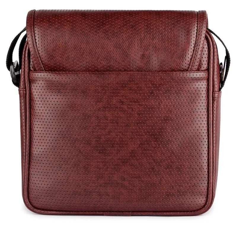 THE CLOWNFISH Leatherette Black Messenger Bag