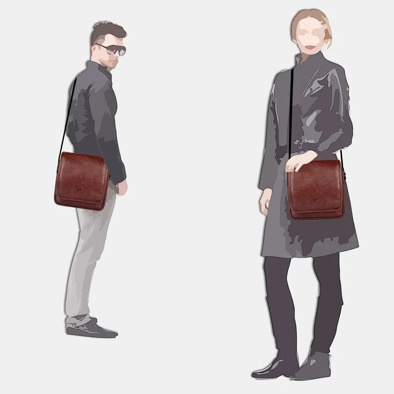 THE CLOWNFISH Leatherette Black Messenger Bag