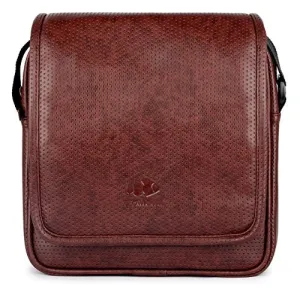 THE CLOWNFISH Leatherette Black Messenger Bag