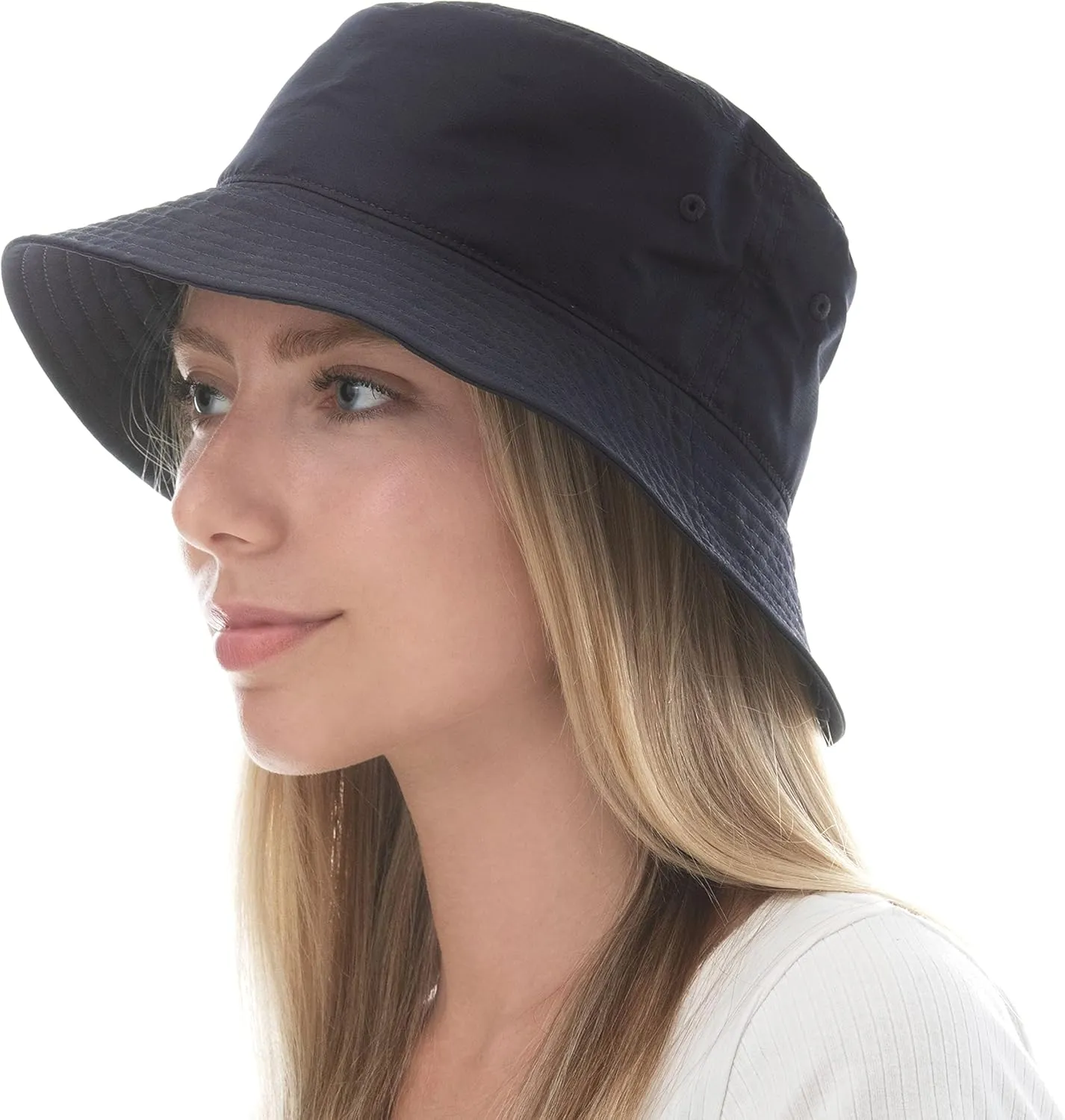 The Hat Depot Lightweight, Quick Dry Polyester Packable Nylon Bucket Sun Hat