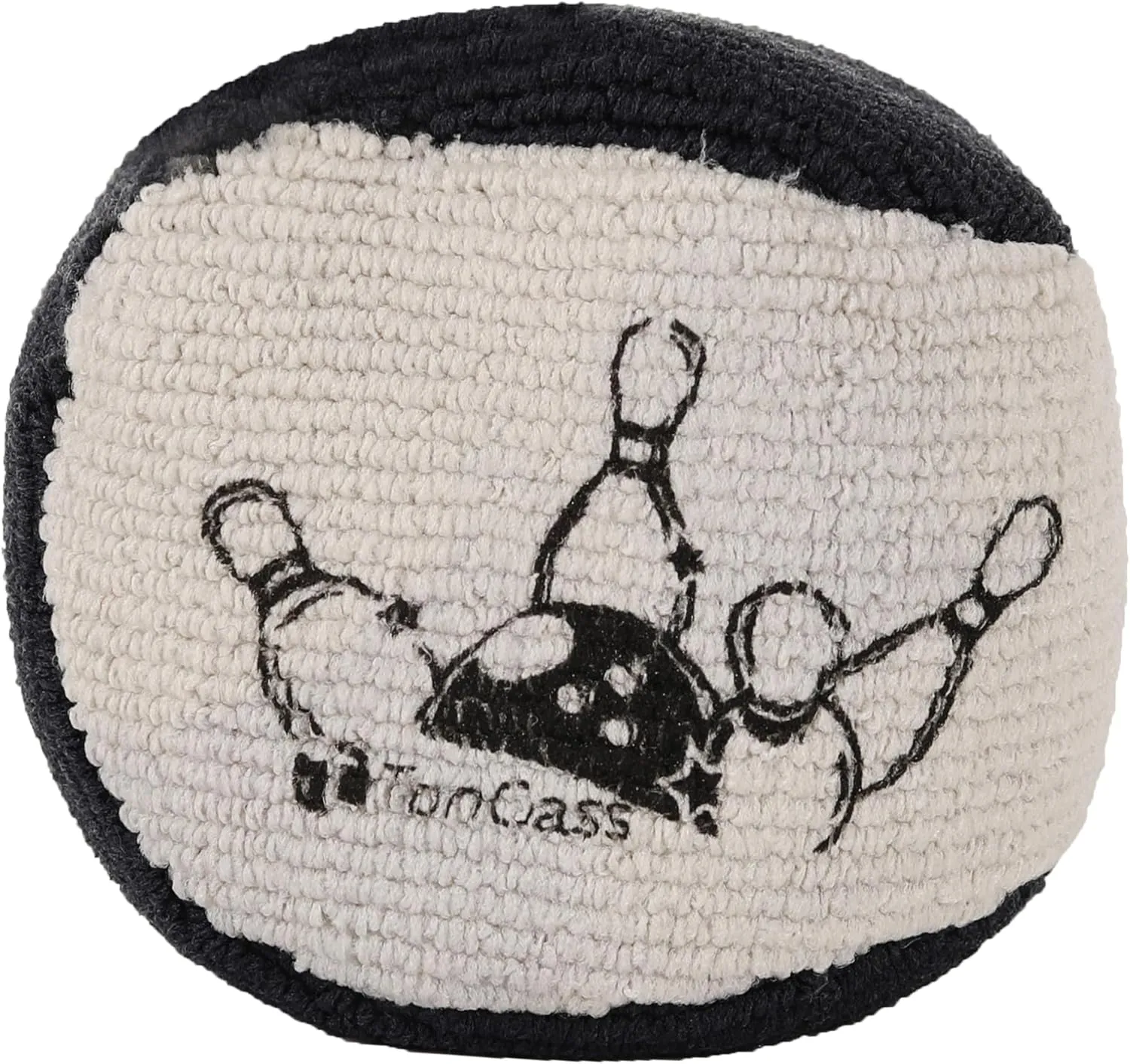 TonGass (1-Pack, Black and Grey Microfiber Ultra Dry Bowling Grip Ball, Microfiber Bowling Grip Bags, Bowlings Powder Bag for Hands Use