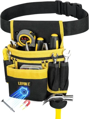 Tool Belt,Magnetic Tool Pouch,13-Pockets Tool Belts for Men,Detachable & Adjustable Tool Pouch belt for Electrician,Carpenter,Construction,Work Apron,Utility Belt,Gift for Dad