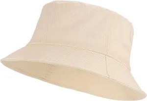 Umeepar Unisex Cotton Packable Bucket Hat Sun Hat Plain Colors for Men Women