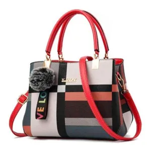 Valenkuci New Casual Plaid Shoulder Bag