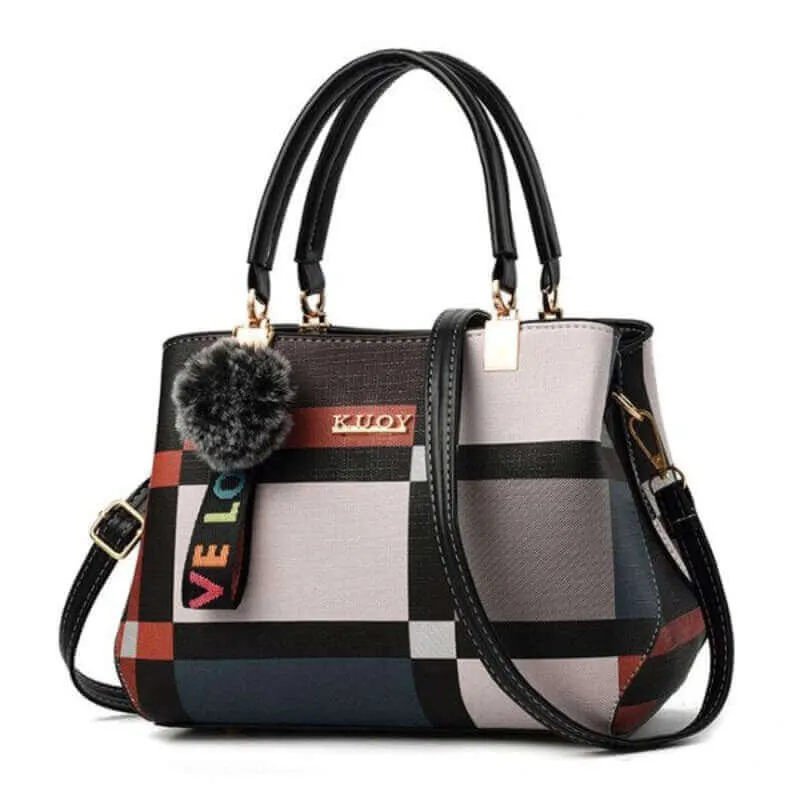 Valenkuci New Casual Plaid Shoulder Bag